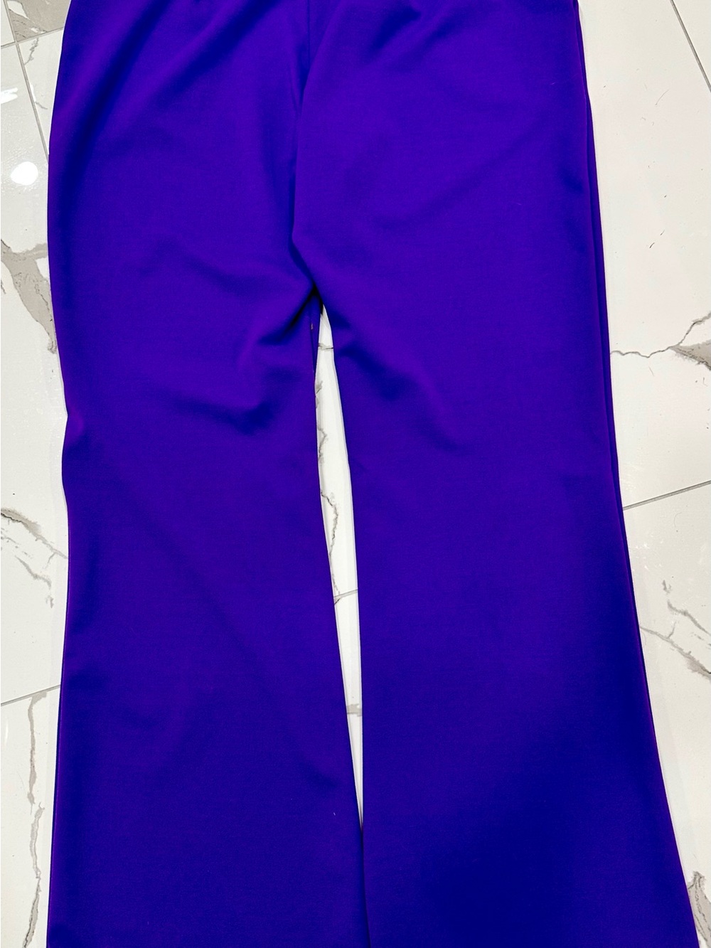 Ladies Wide-Leg flared Pants in Deep Purple